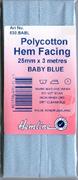 HEMLINE HANGSELL - Bias Hem Facing 25mm x 3m - baby blue